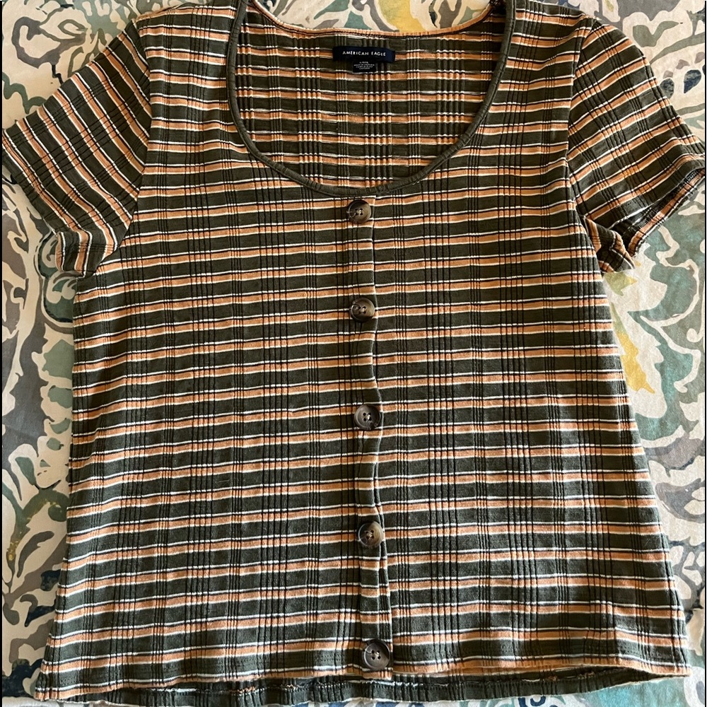 American Eagle Outfitters Striped Crop Top